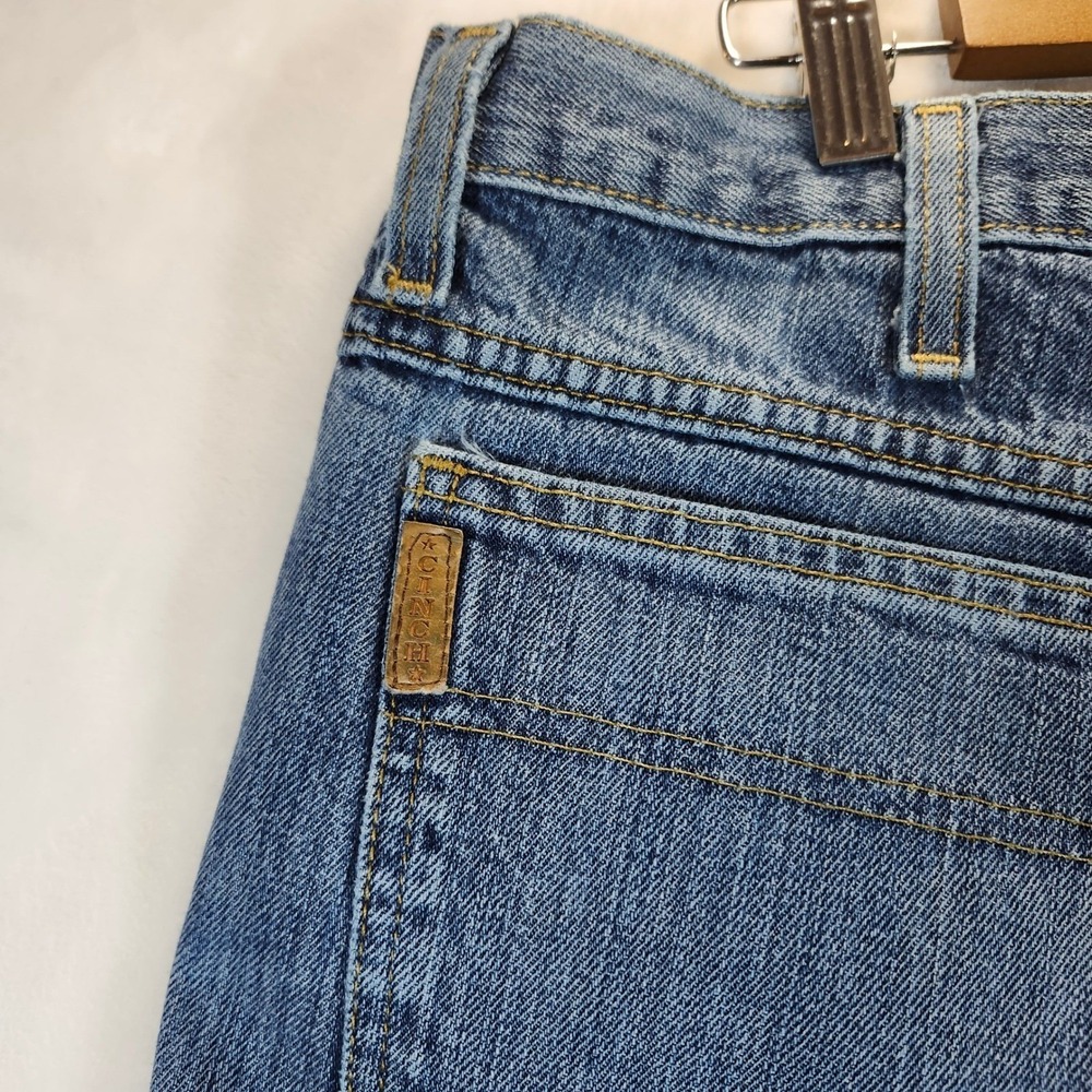 Cinch Green Label Men Jeans 36x32 Blue Denim Classic Fit Straight Leg Distressed - Picture 5 of 13